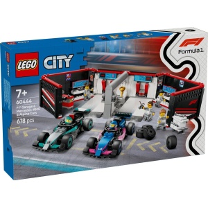 LEGO® City 60444 - F1® garaaž, Mercedes-AMG ja Alpine autod