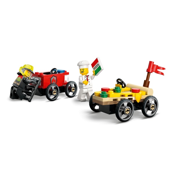 LEGO® City 60458 - Pitsaauto vs tuletõrjeauto võidusõiduautode komplekt - Image 3