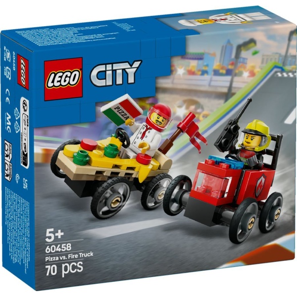 LEGO® City 60458 - Pitsaauto vs tuletõrjeauto võidusõiduautode komplekt - Image 4